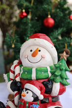 Load image into Gallery viewer, 85188-B - Snowman Penguin Christmas Decor with LED Lights Battery Operated Indoor Use Only
