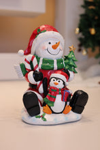 Load image into Gallery viewer, Snowman Penguin Christmas Decor with LED Lights Battery Operated Indoor Use Only
