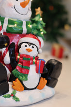 Load image into Gallery viewer, 85188-B - Snowman Penguin Christmas Decor with LED Lights Battery Operated Indoor Use Only
