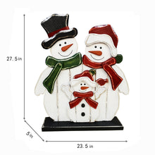 Load image into Gallery viewer, 85255-G - 27in Wooden Snowman Family Christmas Decor Indoor Outdoor Use
