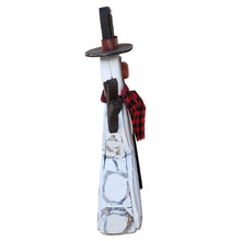 Load image into Gallery viewer, Wooden Snowman with Scarf Christmas Decor Indoor Outdoor Use
