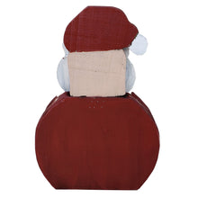 Load image into Gallery viewer, 2 Piece Wooden Santa and Snowman 20in Christmas Decor Indoor Outdoor Use
