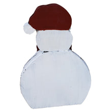 Load image into Gallery viewer, 2 Piece Wooden Santa and Snowman 20in Christmas Decor Indoor Outdoor Use

