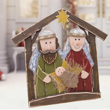 Load image into Gallery viewer, 85255-O - 30in Wooden Nativity Christmas Decor Indoor Outdoor Use
