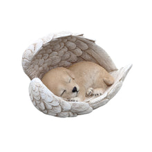 Load image into Gallery viewer, Sunny Serenity: Radiant Yellow Polyresin Angel Dog Figurine
