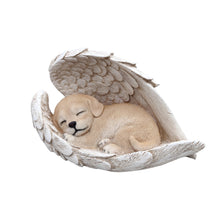 Load image into Gallery viewer, Sunny Serenity: Radiant Yellow Polyresin Angel Dog Figurine
