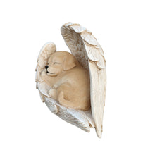 Load image into Gallery viewer, Sunny Serenity: Radiant Yellow Polyresin Angel Dog Figurine
