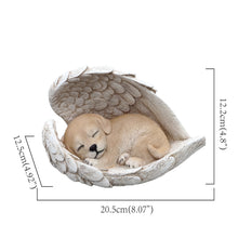 Load image into Gallery viewer, Sunny Serenity: Radiant Yellow Polyresin Angel Dog Figurine
