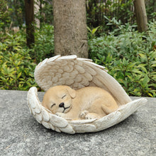 Load image into Gallery viewer, 87630-B - Sunny Serenity: Radiant Yellow Polyresin Angel Dog Figurine
