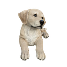 Load image into Gallery viewer, Golden Dreams: Lying Yellow Labrador Polyresin Figurine
