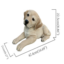 Load image into Gallery viewer, Golden Dreams: Lying Yellow Labrador Polyresin Figurine
