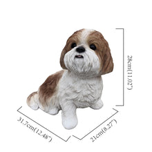 Load image into Gallery viewer, Shizu Harmony: Elegant Polyresin Figurine in Brown and White
