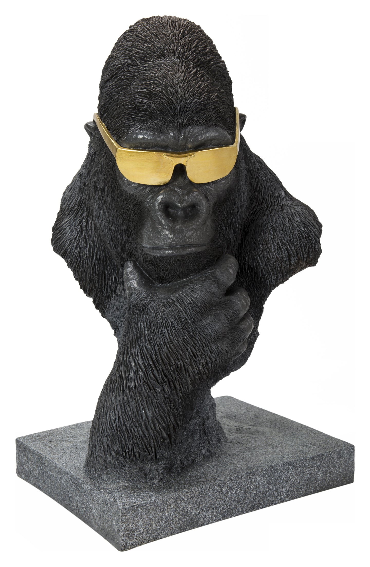 Gorilla Head with Golden Glasses