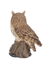 Load image into Gallery viewer, Motion Activated Singing Long Eared Owlet Standing On Stump
