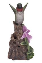 Load image into Gallery viewer, Motion Activated Singing Hummingbird On Foxglove
