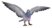 Load image into Gallery viewer, Grey Pigeon with Coloured Neck Statue
