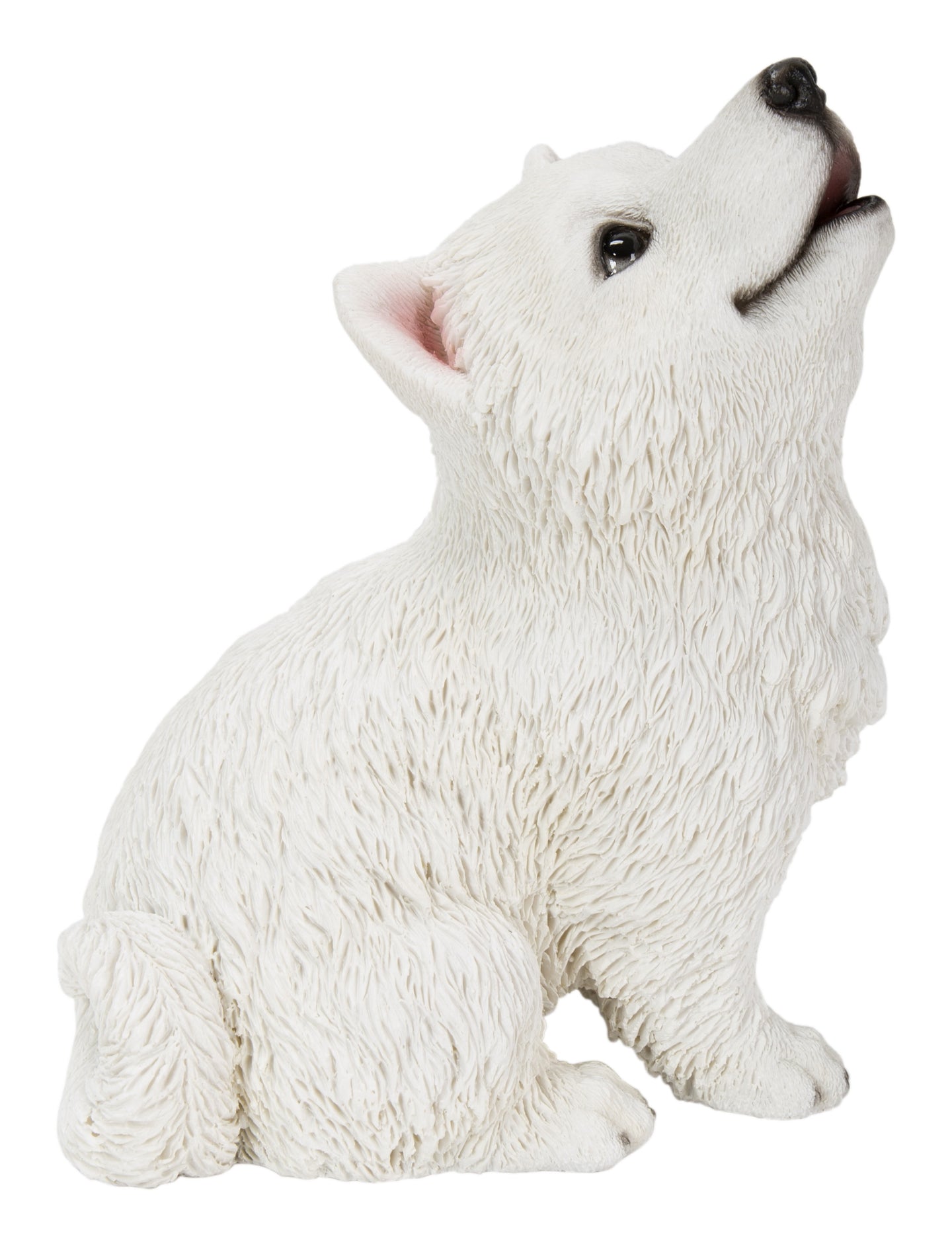 Howling American Eskimo Puppy Statue