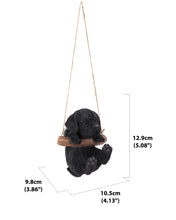 Load image into Gallery viewer, Hanging Black Lab Puppy Statue
