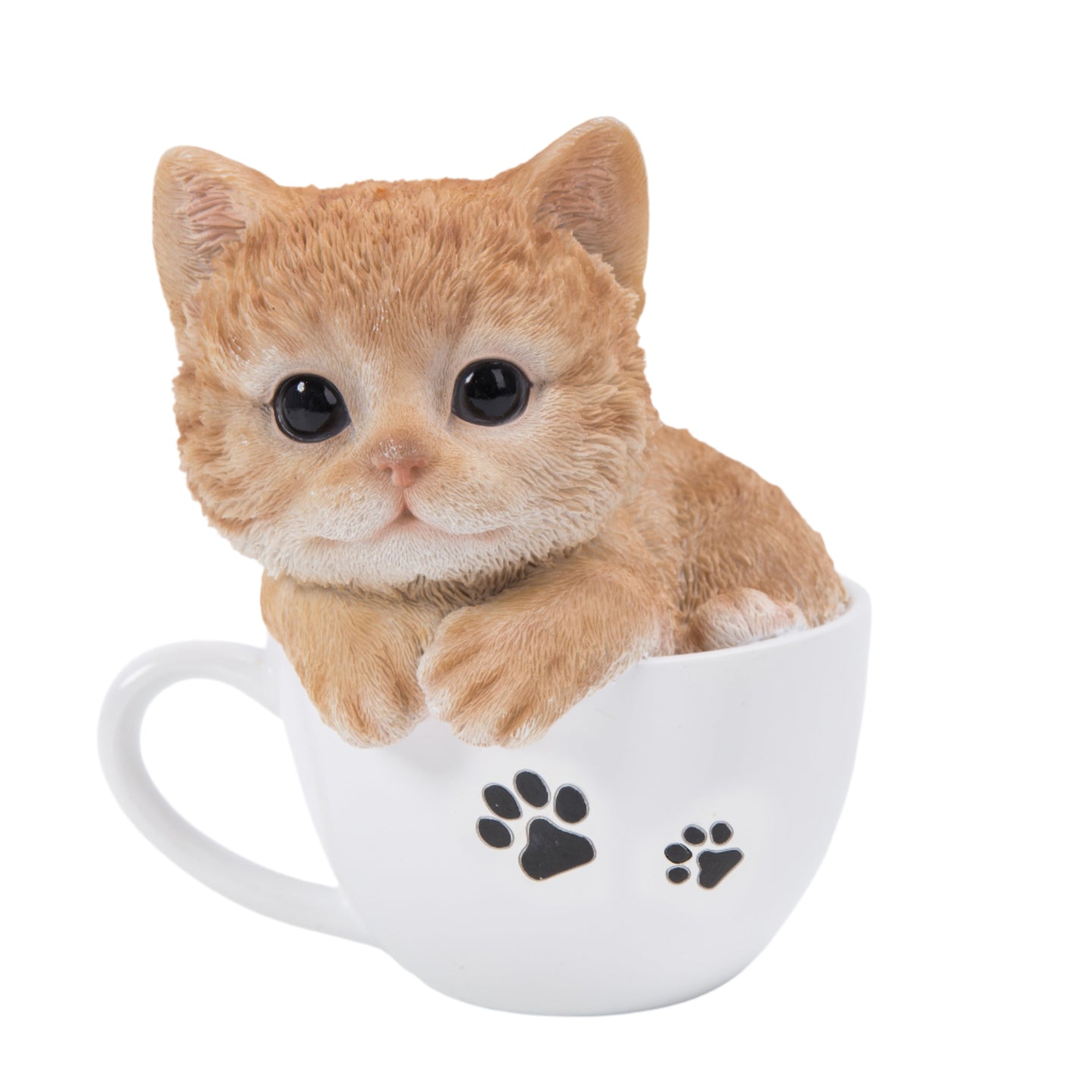 Teacup Kitten Orange Tabby Statue