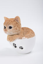 Load image into Gallery viewer, Teacup Kitten Orange Tabby Statue
