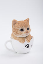 Load image into Gallery viewer, Teacup Kitten Orange Tabby Statue
