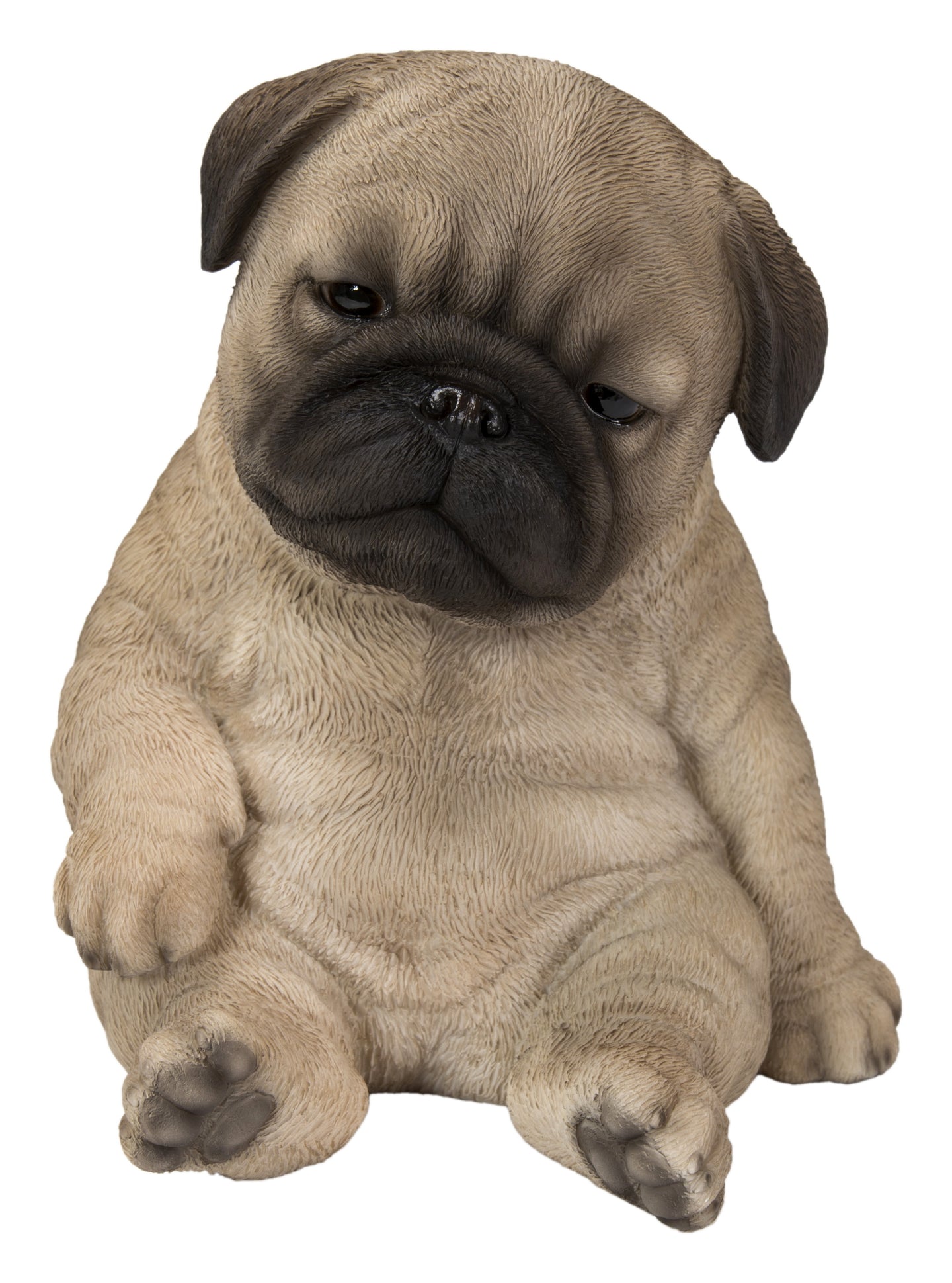 Sleepy Pug Puppy Statue Sitting
