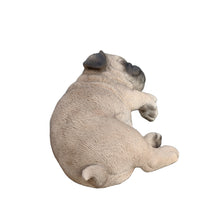 Load image into Gallery viewer, Pug Dreamland: Cozy Brown Polyresin Sleeping Pug Figurine
