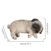 Load image into Gallery viewer, Pug Dreamland: Cozy Brown Polyresin Sleeping Pug Figurine
