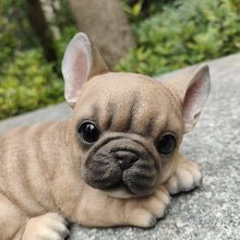 Load image into Gallery viewer, Bulldog Bliss: Polyresin Resting French Bulldog in Rich Brown
