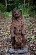 Load image into Gallery viewer, Standing Mother &amp; Baby Brown Bears

