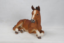 Load image into Gallery viewer, Large Horse Colt Laying Down Statue
