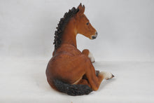 Load image into Gallery viewer, Large Horse Colt Laying Down Statue
