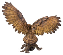 Load image into Gallery viewer, Barn Owl On Stump with Open Wings
