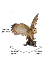 Load image into Gallery viewer, Barn Owl On Stump with Open Wings
