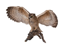 Load image into Gallery viewer, Eagle Owl On Branch W/Wings Out
