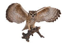 Load image into Gallery viewer, Eagle Owl On Branch W/Wings Out
