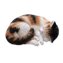 Load image into Gallery viewer, Sleeping Calico Cat Garden Statue
