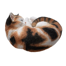 Load image into Gallery viewer, Sleeping Calico Cat Garden Statue
