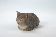 Load image into Gallery viewer, Sleeping Grey Tabby Cat Statue
