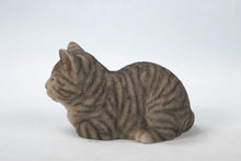 Load image into Gallery viewer, Sleeping Grey Tabby Cat Statue
