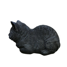 Load image into Gallery viewer, 87729-E - Serenity Snooze: Chic Black Polyresin Napping Cat Figurine

