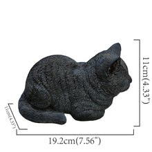 Load image into Gallery viewer, 87729-E - Serenity Snooze: Chic Black Polyresin Napping Cat Figurine
