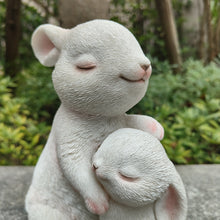 Load image into Gallery viewer, 87739-E - Tender Moments: Polyresin Mother &amp; Baby Rabbit Figurine in Elegant White
