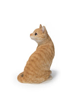 Load image into Gallery viewer, Ginger Cat Looking Back Garden Statue
