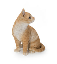Load image into Gallery viewer, Ginger Cat Looking Back Garden Statue
