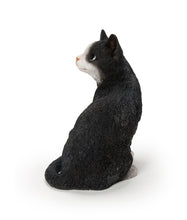 Load image into Gallery viewer, Black Cat Looking Back Garden Statue
