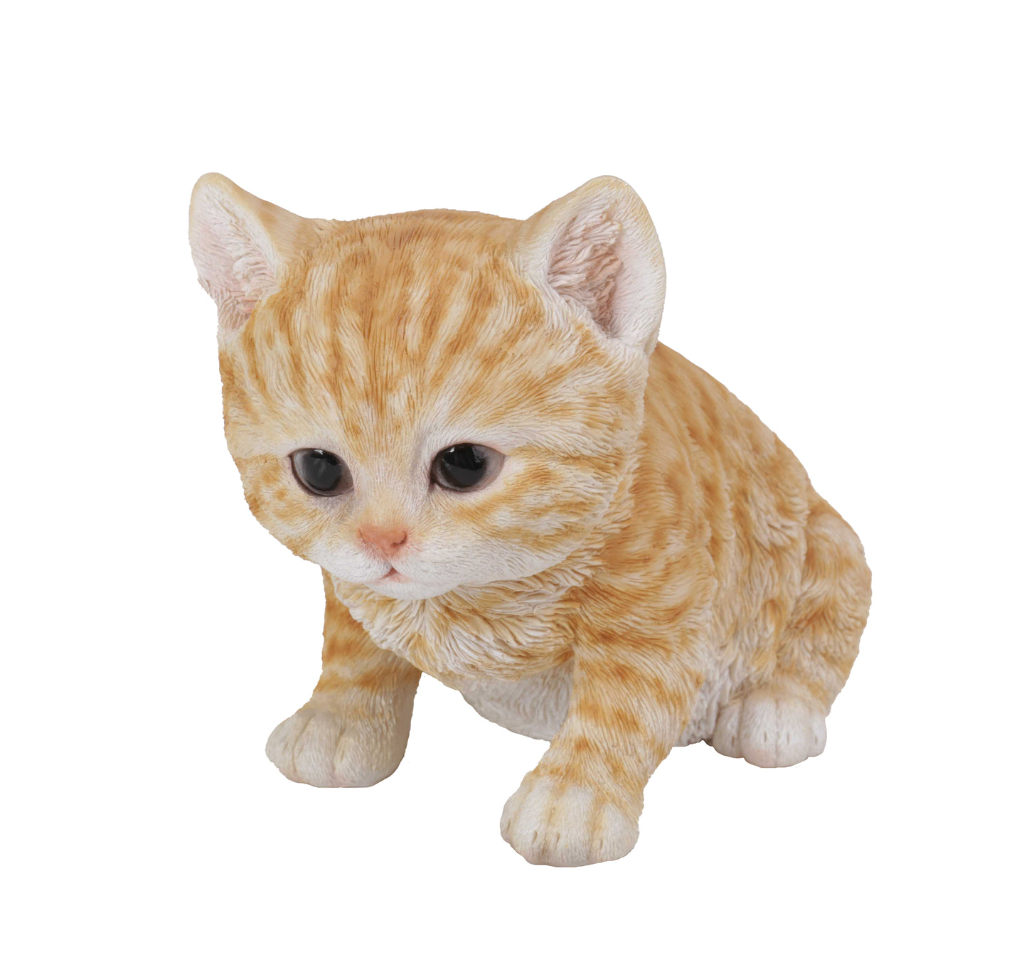 Sitting Orange Tabby Kitten Statue
