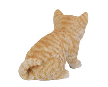 Load image into Gallery viewer, Sitting Orange Tabby Kitten Statue
