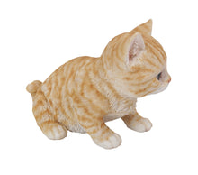 Load image into Gallery viewer, Sitting Orange Tabby Kitten Statue
