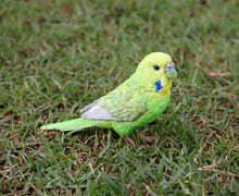 Load image into Gallery viewer, Green Budgerigar W/Iron Foot Statue
